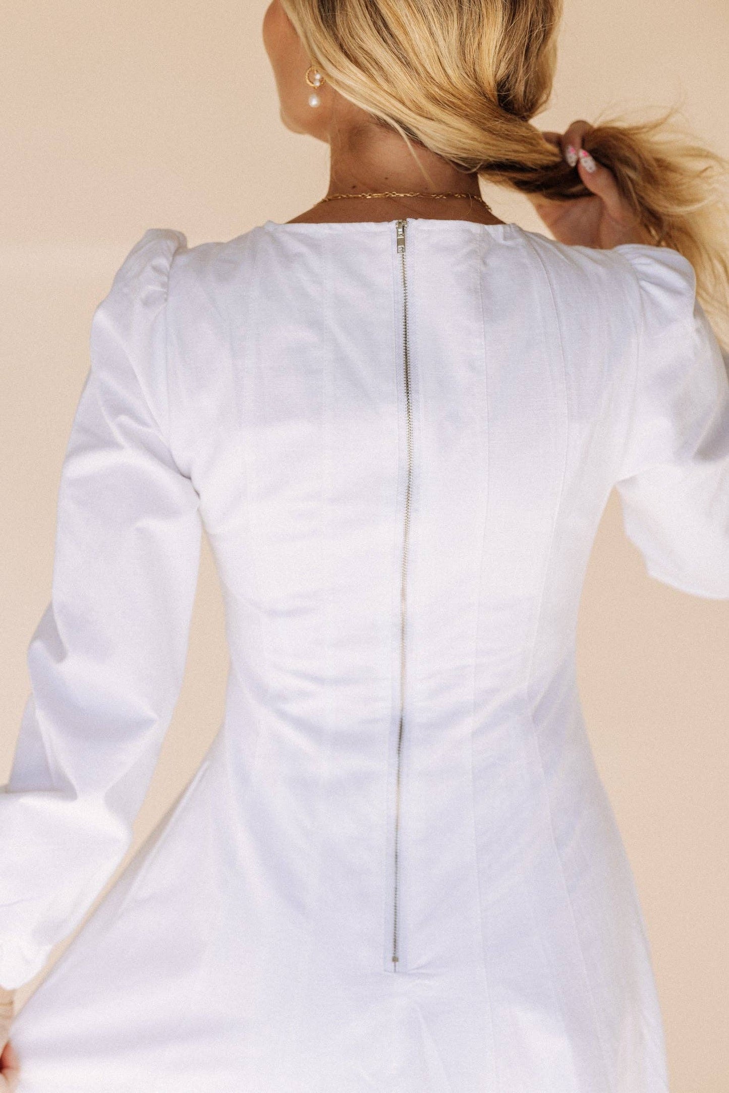 Shauna White Temple Dress / Simple Wedding Dress