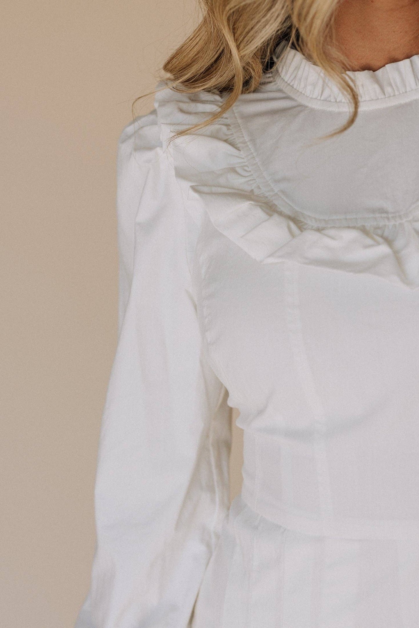 Caroline White Temple Dress / Simple Wedding Dress
