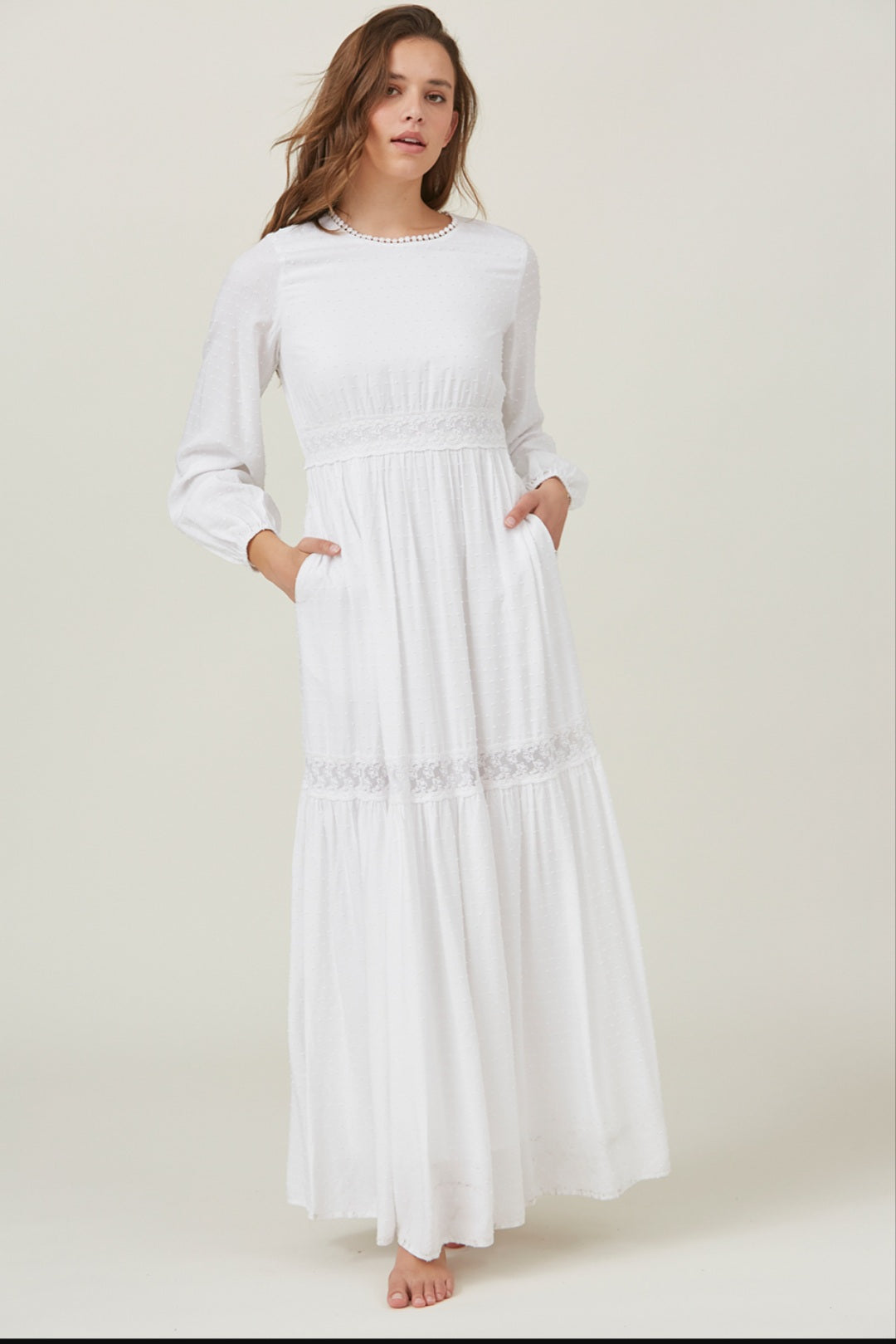 Maddie White Temple Dress/Simple Wedding