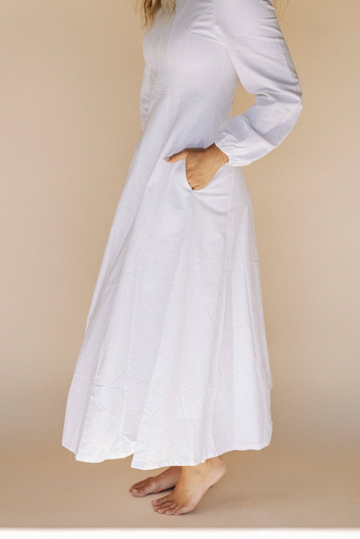 Shauna White Temple Dress / Simple Wedding Dress