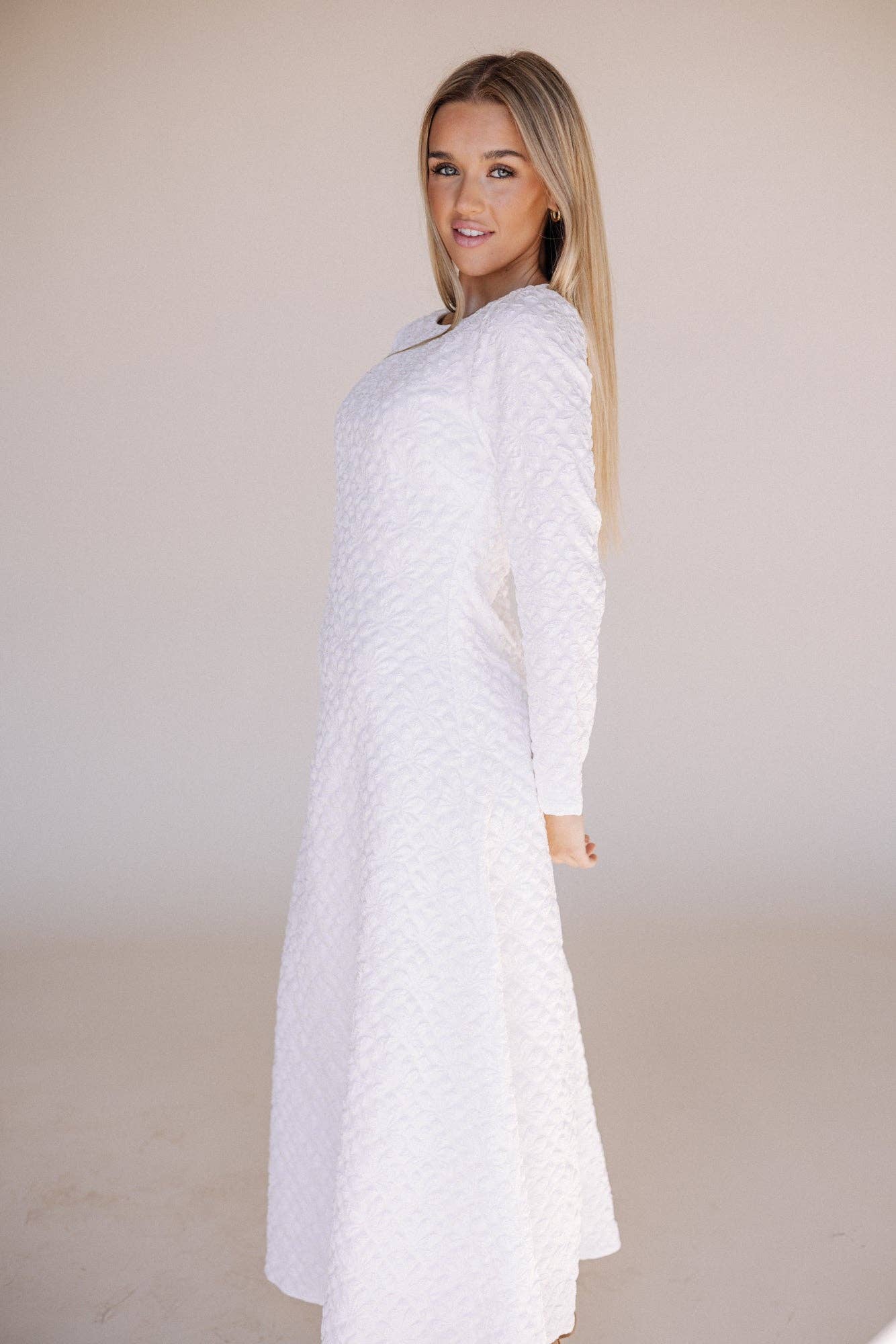 Sadie White Temple Dress / Simple Wedding Dress