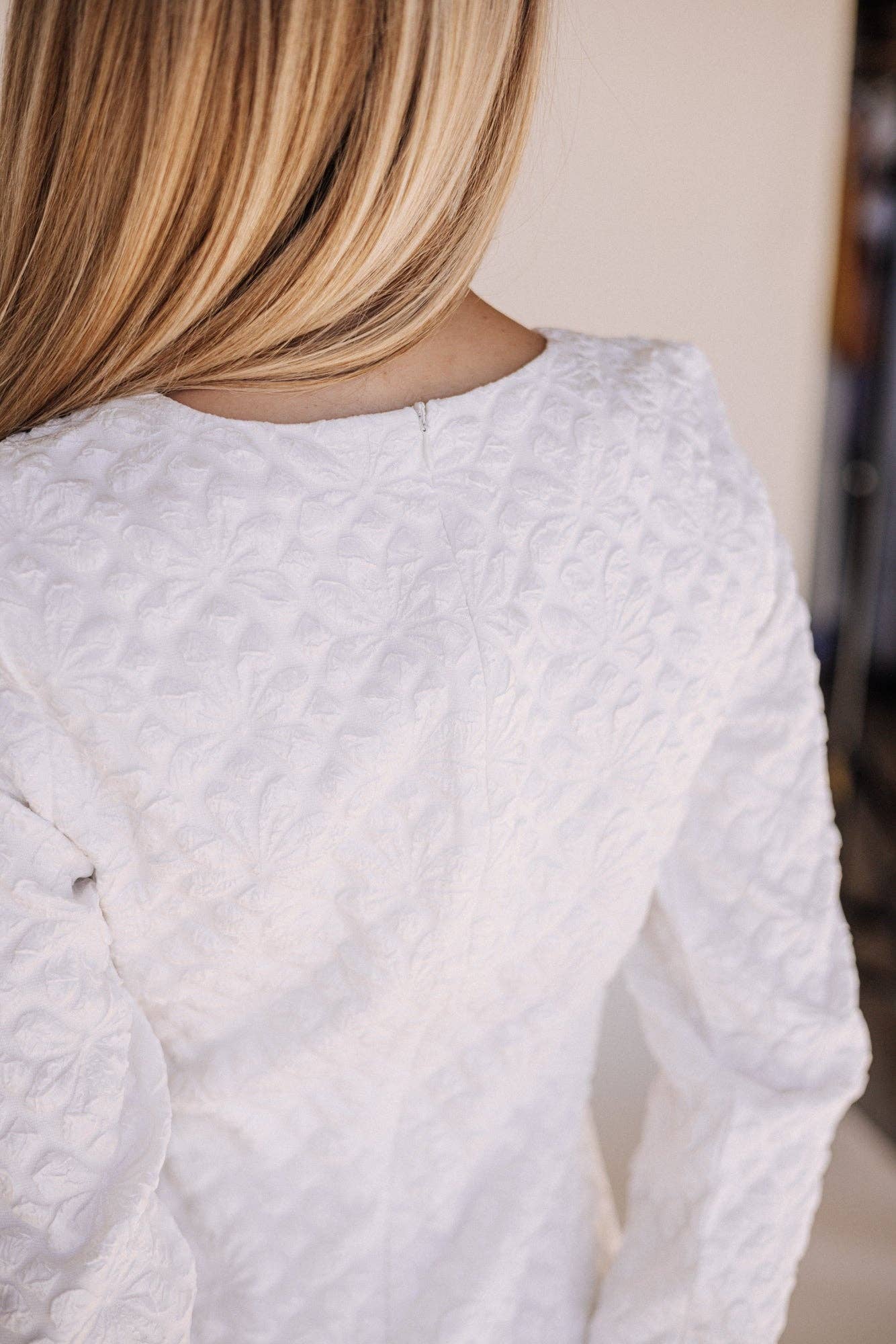 Sadie White Temple Dress / Simple Wedding Dress