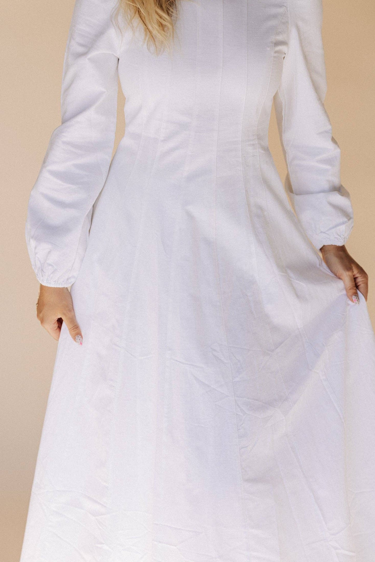 Shauna White Temple Dress / Simple Wedding Dress