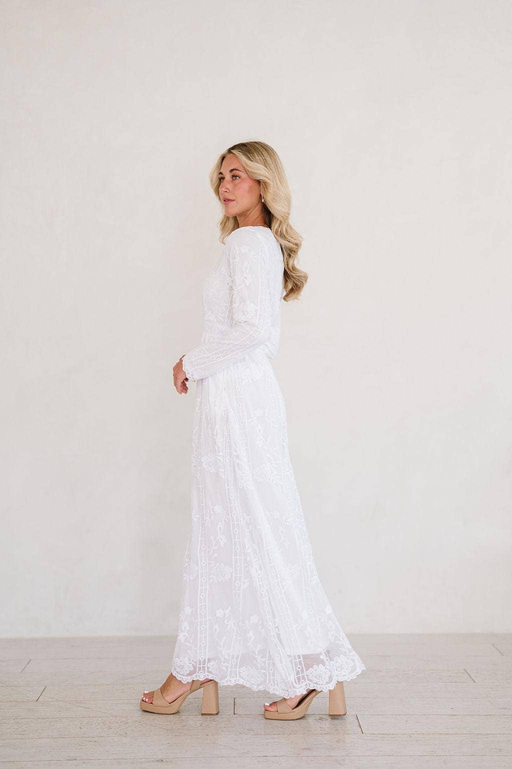 Sarah White Temple Dress / Simple Wedding Dress
