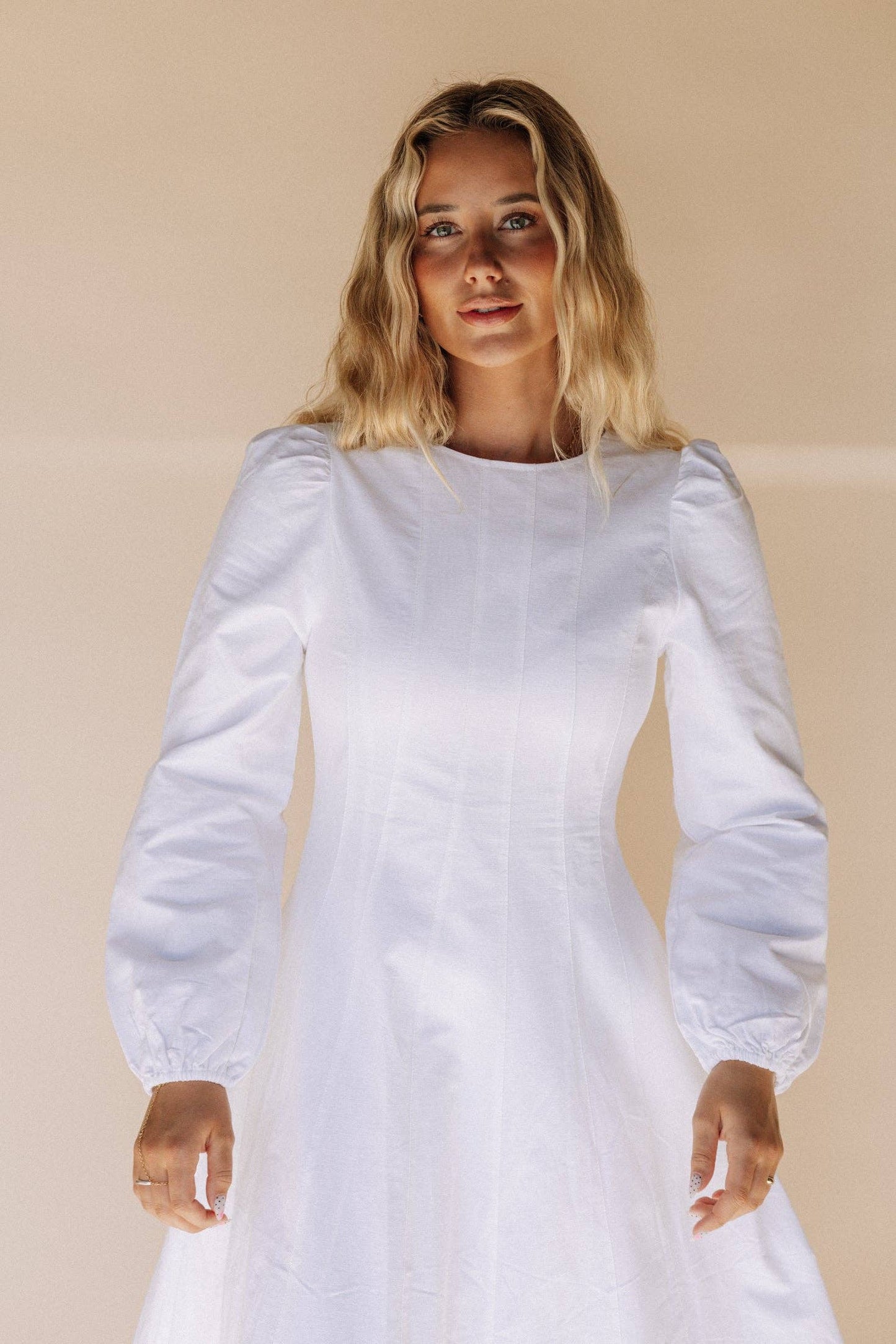 Shauna White Temple Dress / Simple Wedding Dress