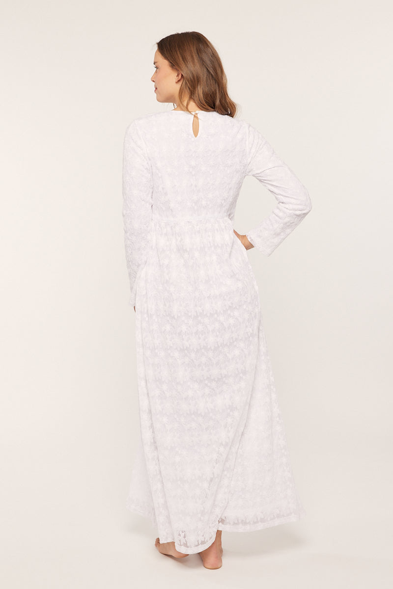 Nikki White Temple Dress / Simple Wedding Dress