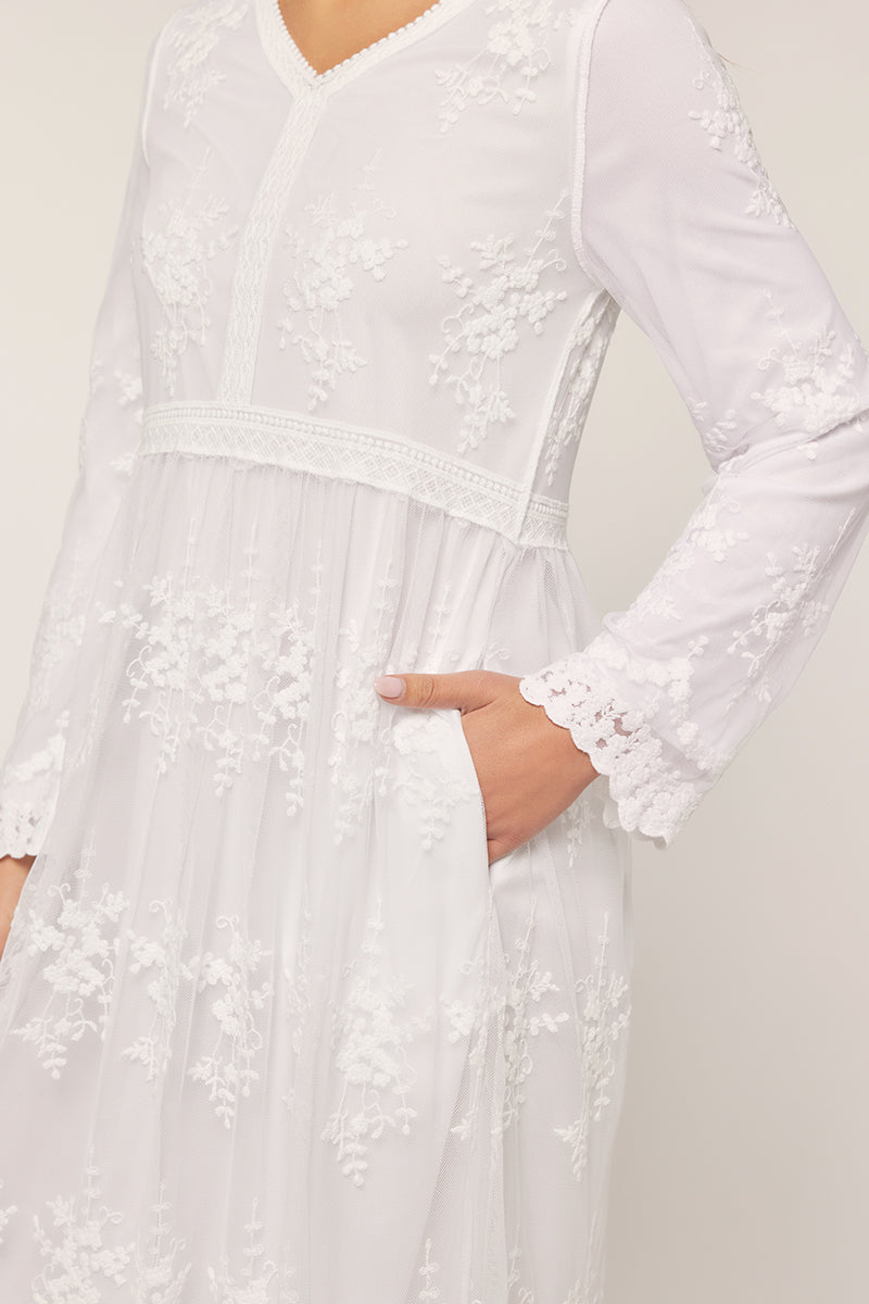 Misha White Temple Dress / Simple Wedding Dress