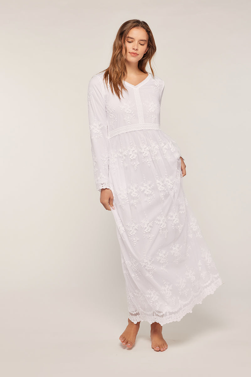 Misha White Temple Dress / Simple Wedding Dress