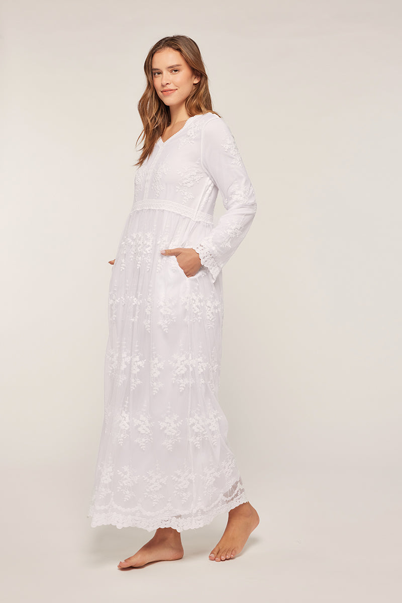 Misha White Temple Dress / Simple Wedding Dress