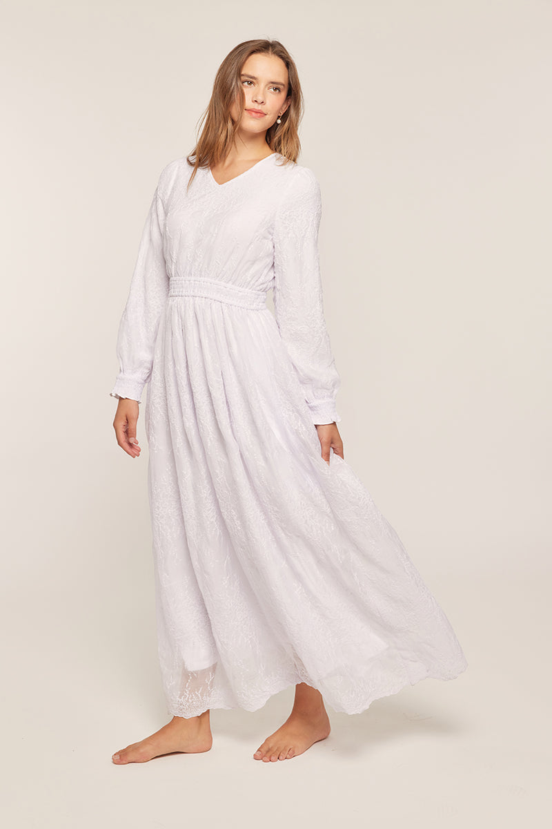 Joniqua - Petite White Temple Dress / Simple Wedding Dress