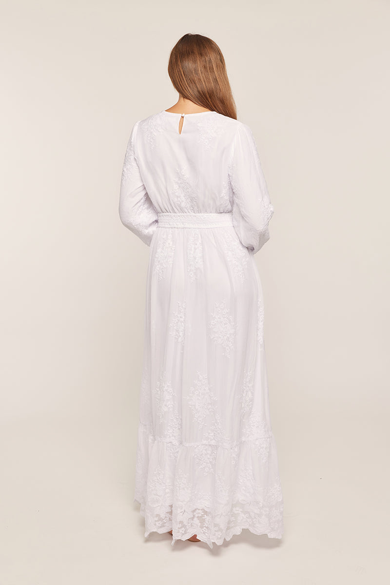 Sofia White Temple Dress / Simple Wedding Dress