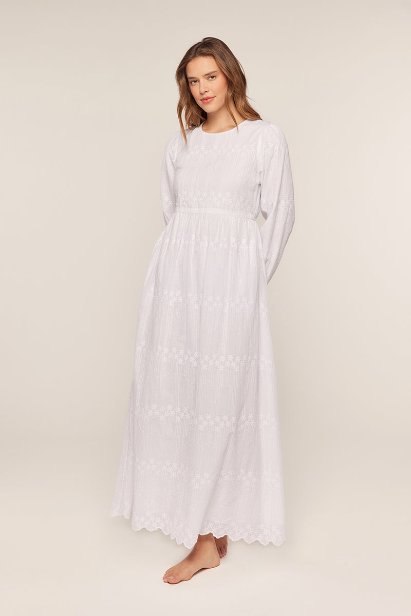 Allie White Temple Dress / Simple Wedding Dress