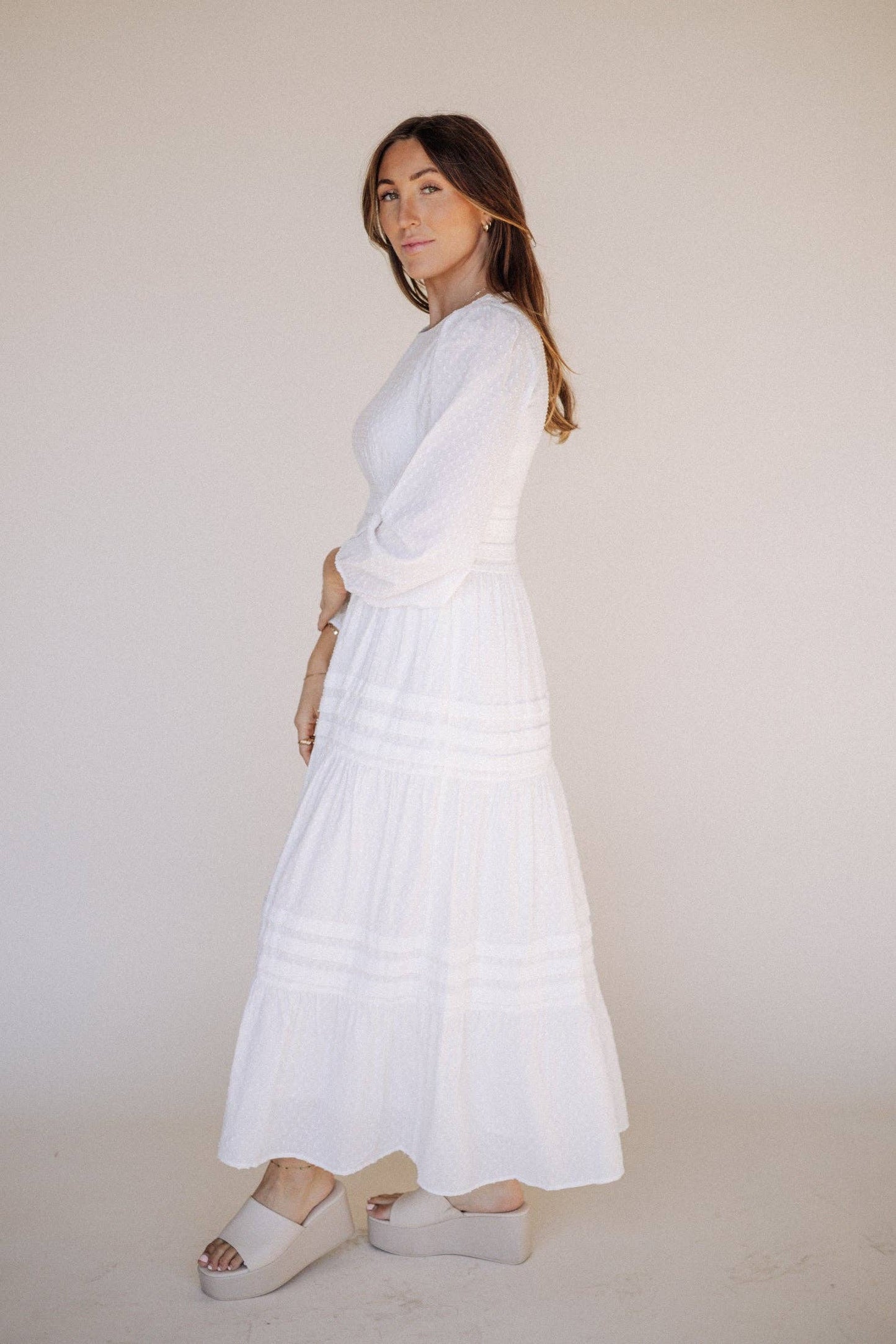 Kaylee White Temple Dress / Simple Wedding Dress