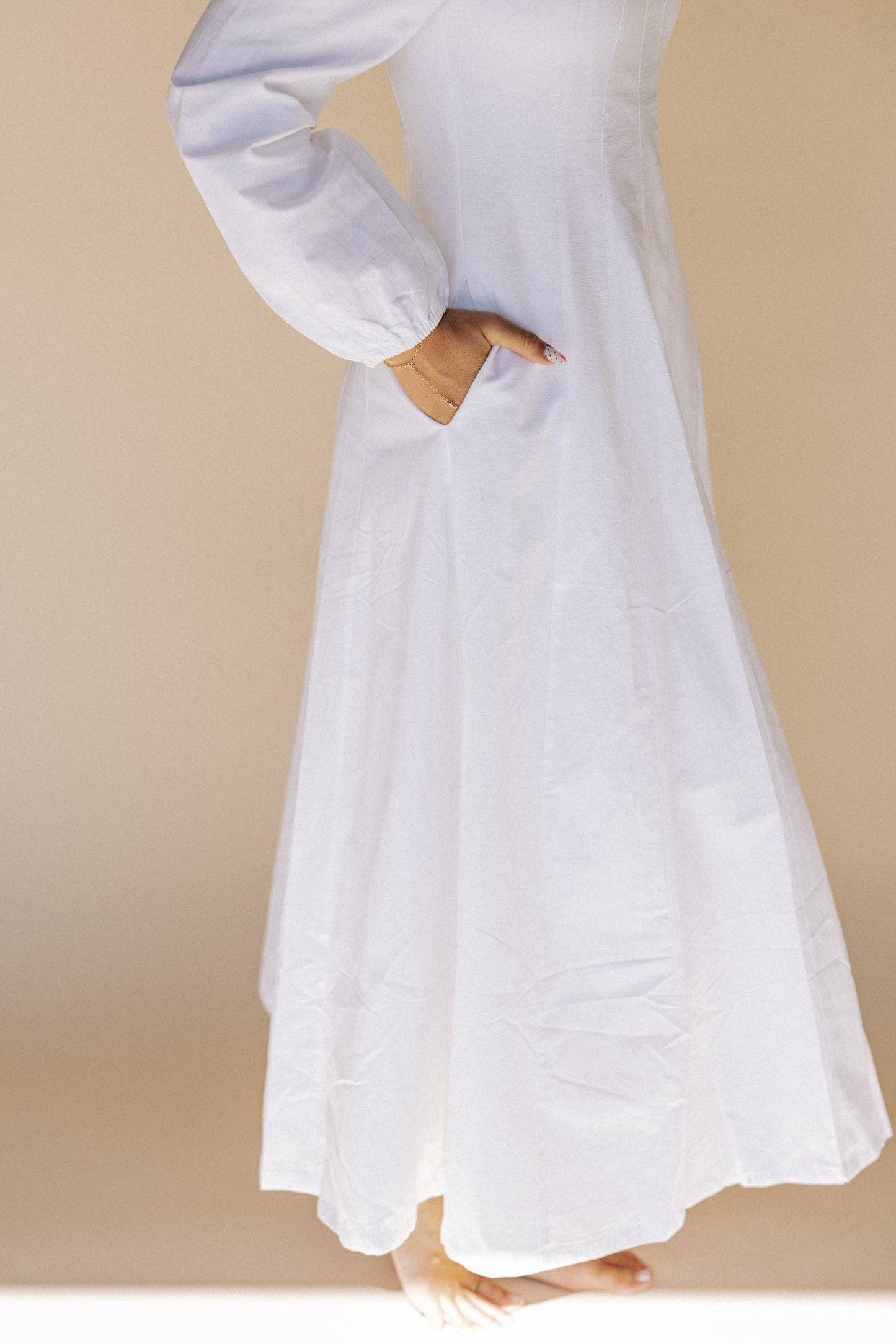 Shauna White Temple Dress / Simple Wedding Dress