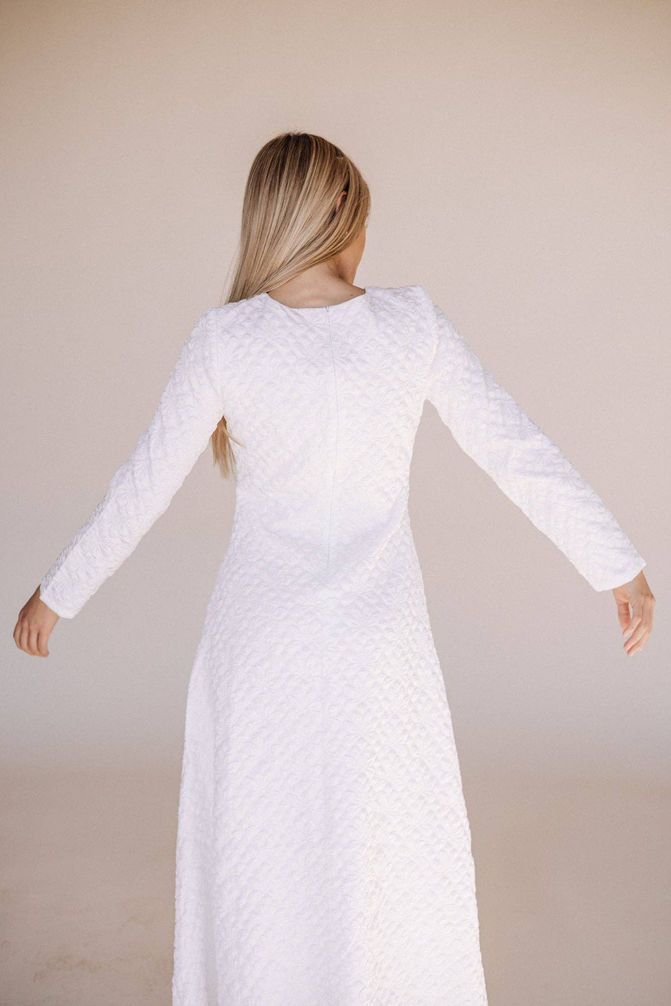 Sadie White Temple Dress / Simple Wedding Dress