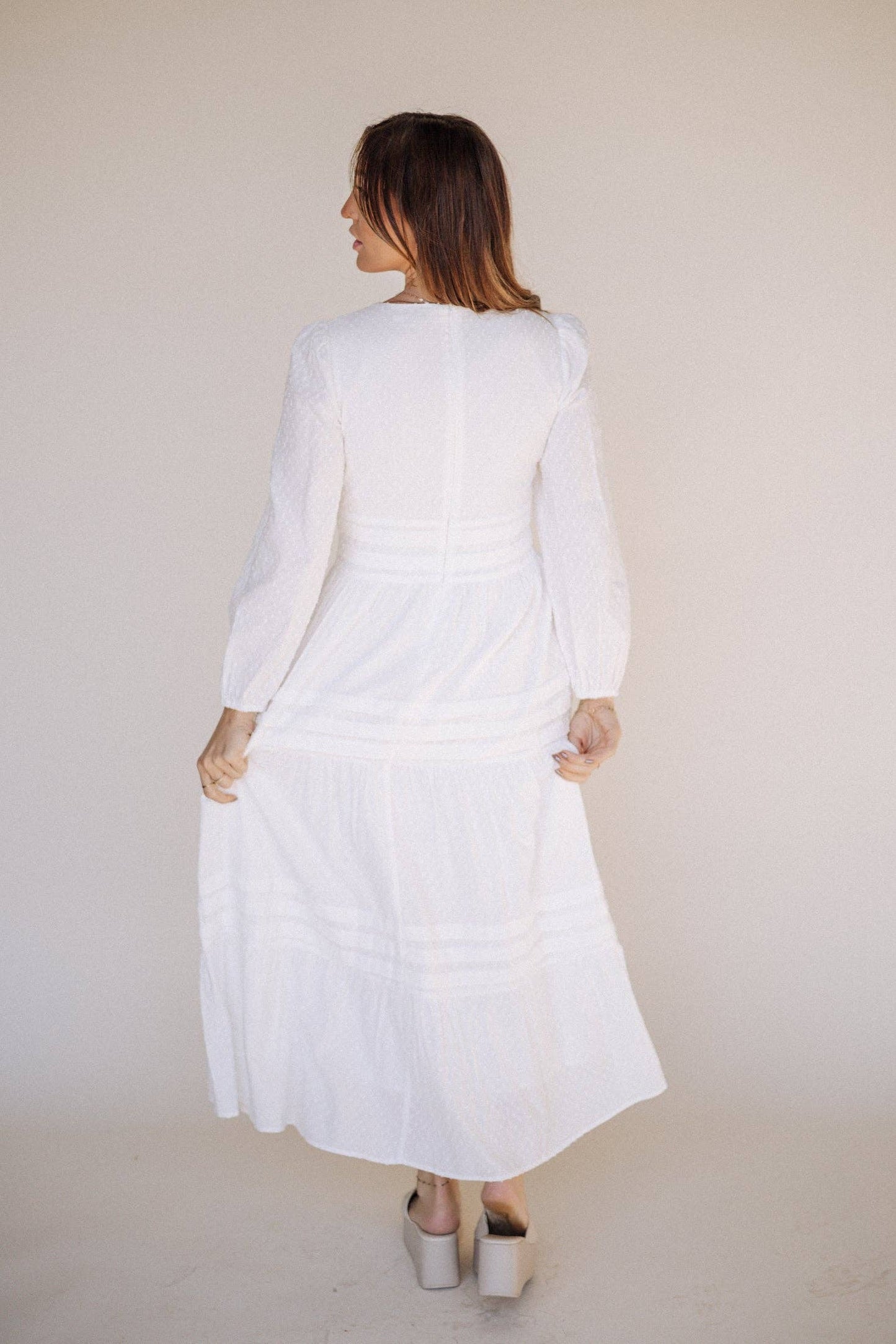 Kaylee White Temple Dress / Simple Wedding Dress