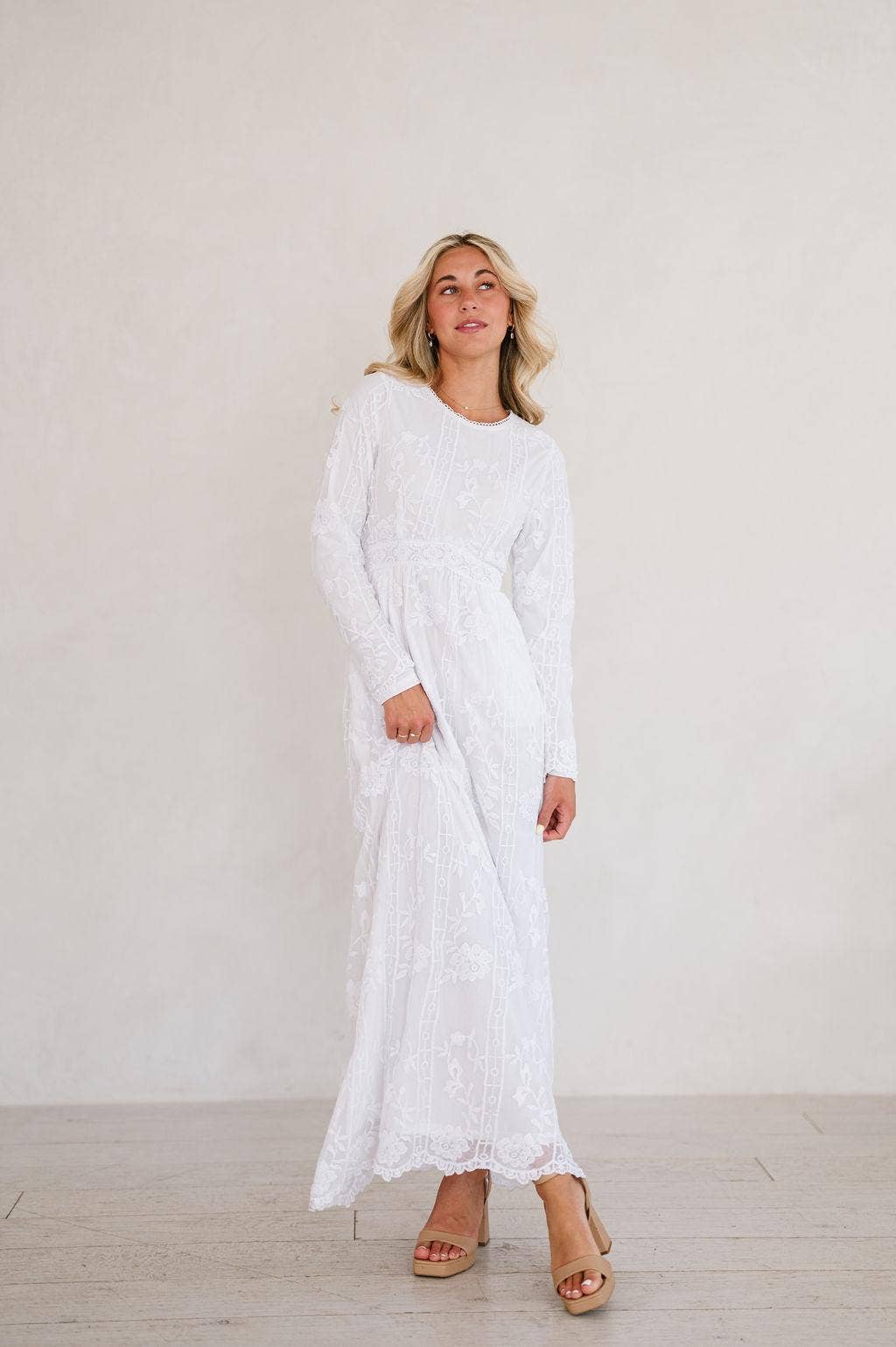 Sarah White Temple Dress / Simple Wedding Dress