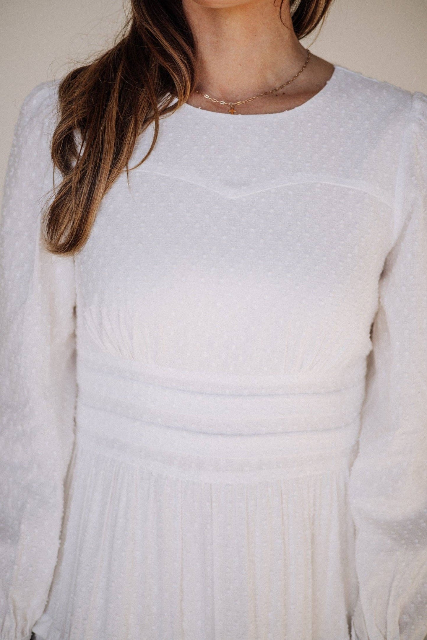 Kaylee White Temple Dress / Simple Wedding Dress
