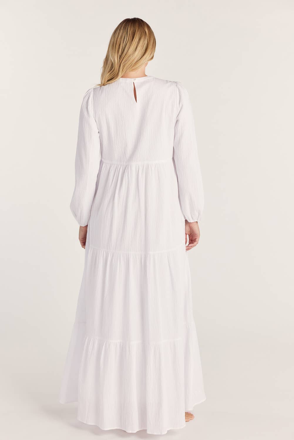 Nancy White Temple Dress / Simple Wedding Dress
