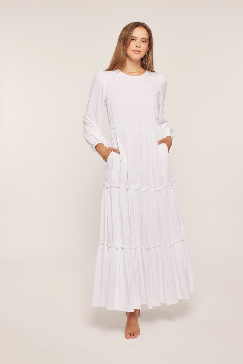 Joanna Temple Dress/ Simple Wedding Dress