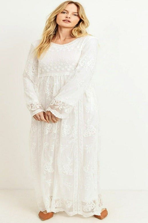 Dainty Daisy (Petite) White Temple Dress / Wedding Dress & Plus Sizes