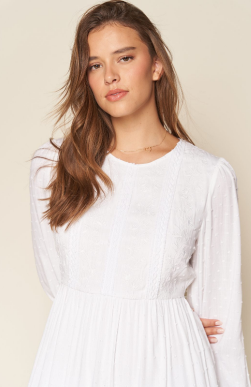 Breanna White Temple Dress / Simple Wedding Dress