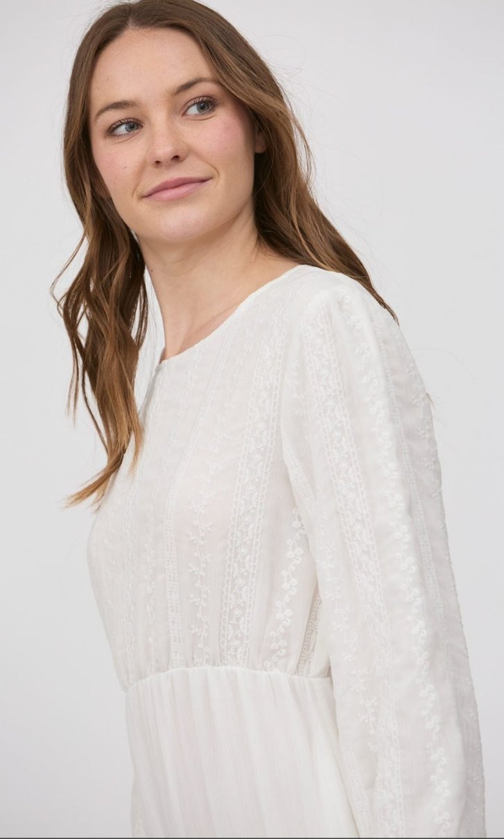 Jasmine White Temple Dress / Simple Wedding