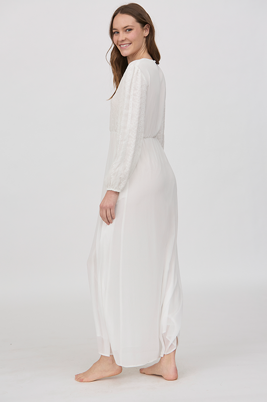 Jasmine White Temple Dress / Simple Wedding