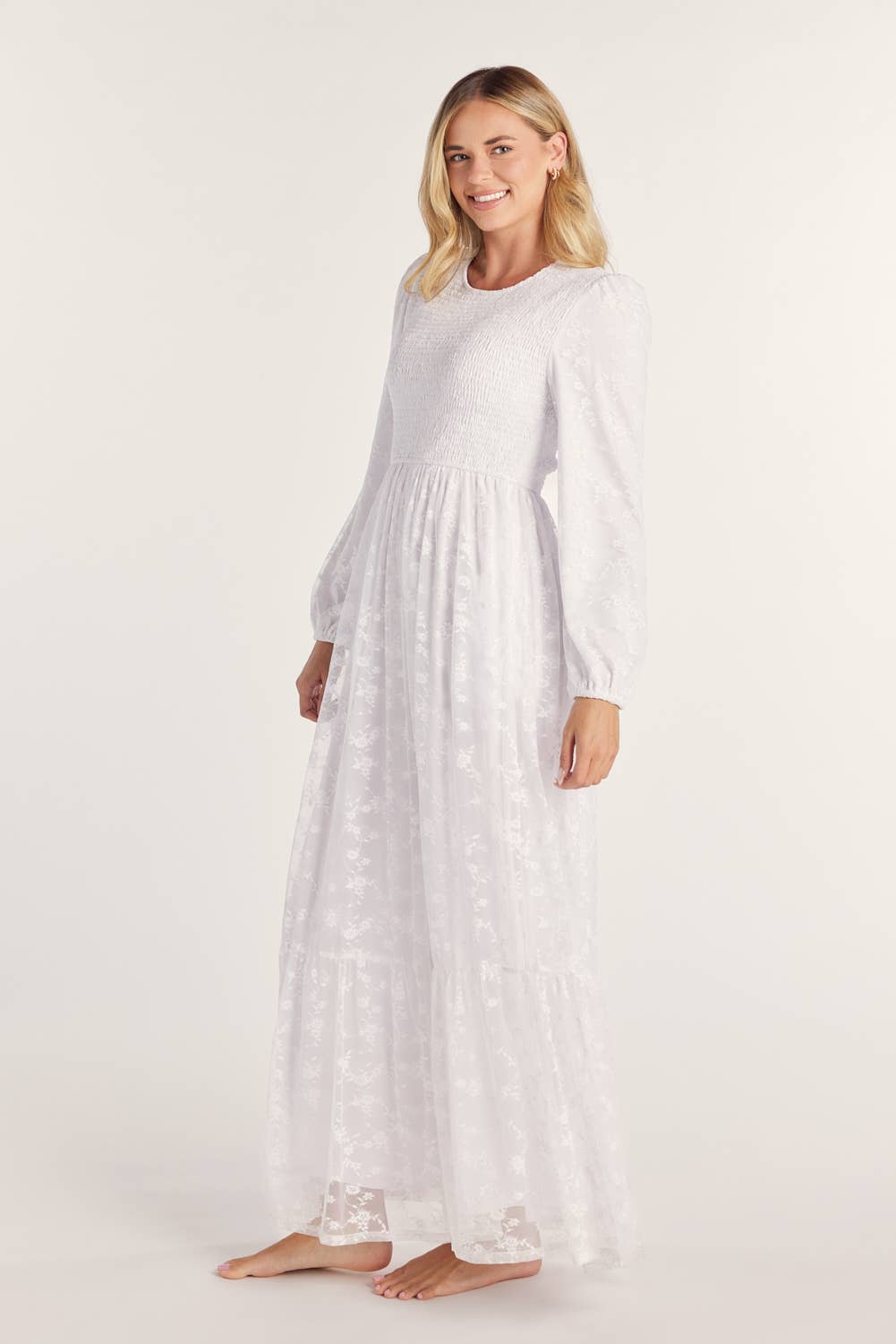 Paige White Temple Dress / Simple Wedding Dress (Petite Sizing Only Available in PXS and PS)