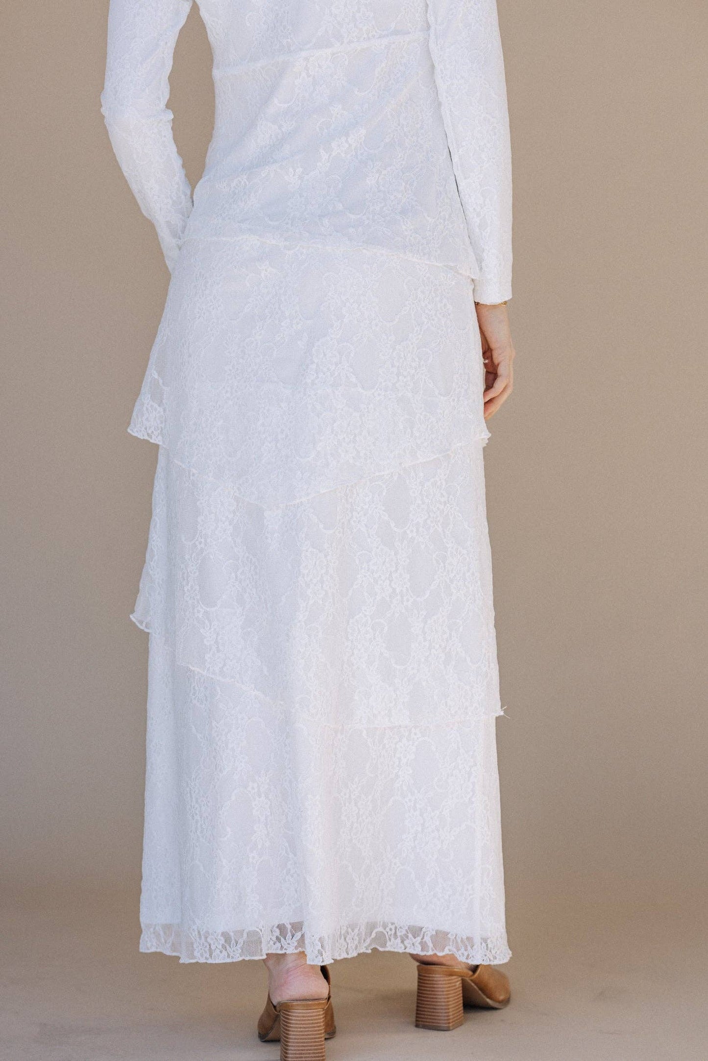 Brielle White Temple Dress / Simple Wedding Dress