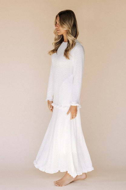Abigail Sweater Temple Dress / Simple Wedding Dress