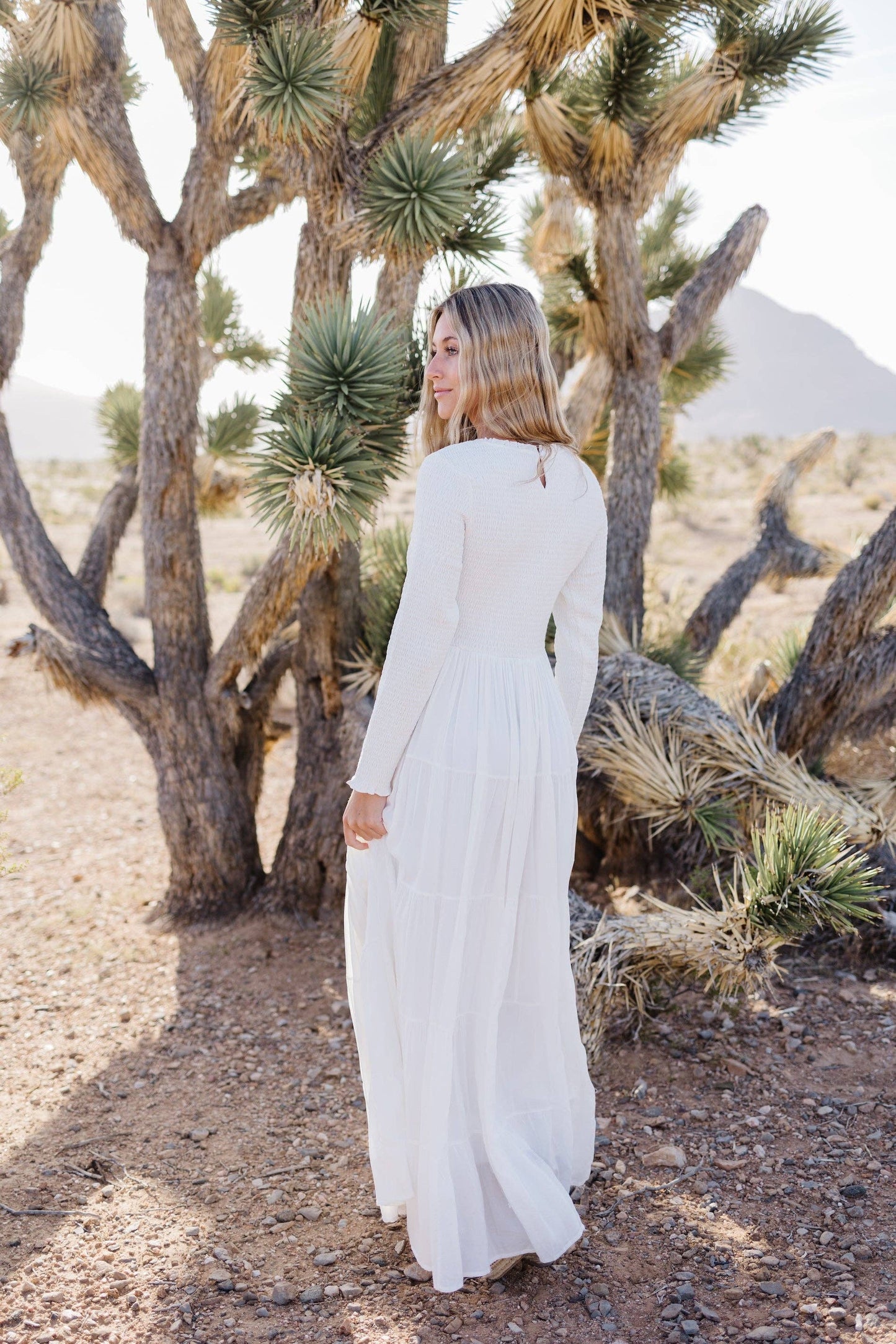 Jessie White Temple Dress / Simple Wedding Dress