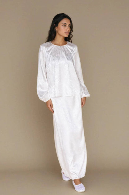 Hannah Temple Skirt in White