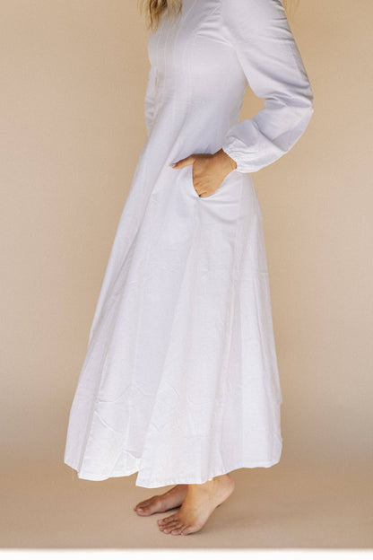 Shauna White Temple Dress / Simple Wedding Dress