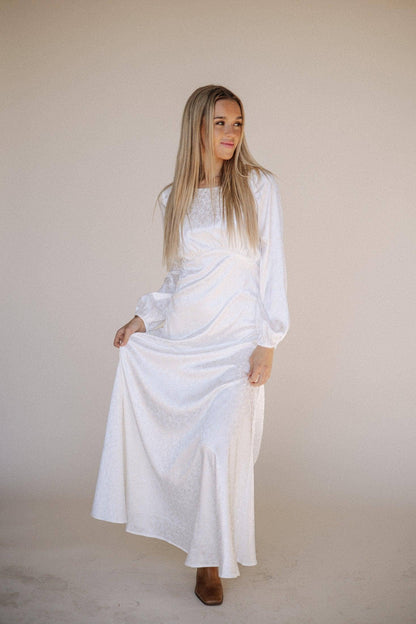Lulu LDS Temple Dress / Simple Wedding Dress