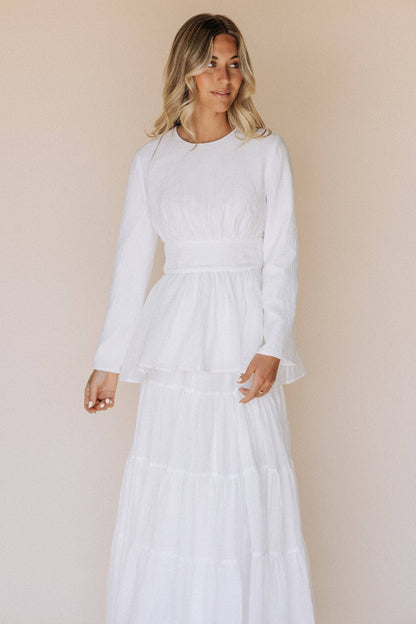Charlie Temple Set - 2 piece / Simple Wedding Dress