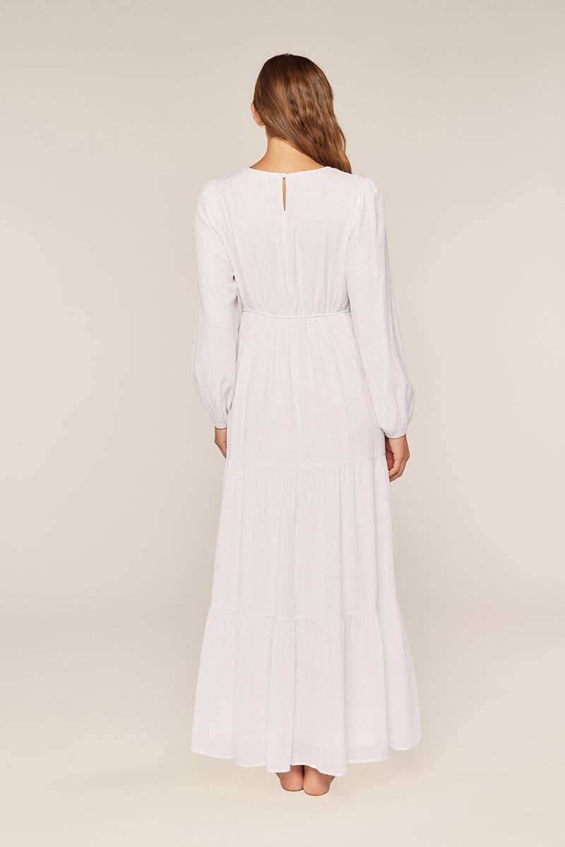Tea n Rose - Petite White Embroidery Dress