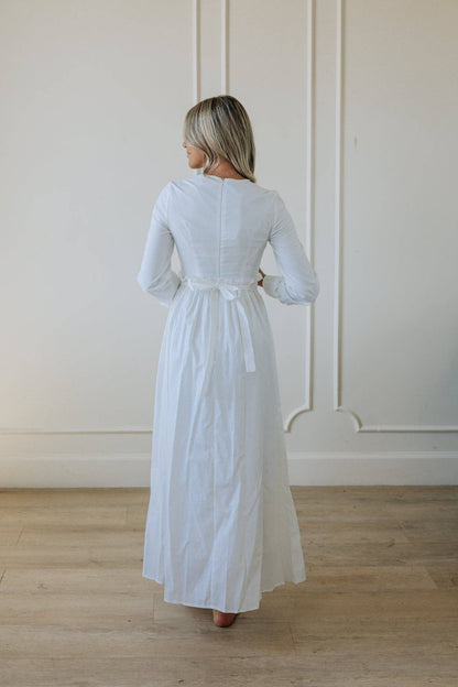 Lola White Temple Dress / Simple Wedding Dress