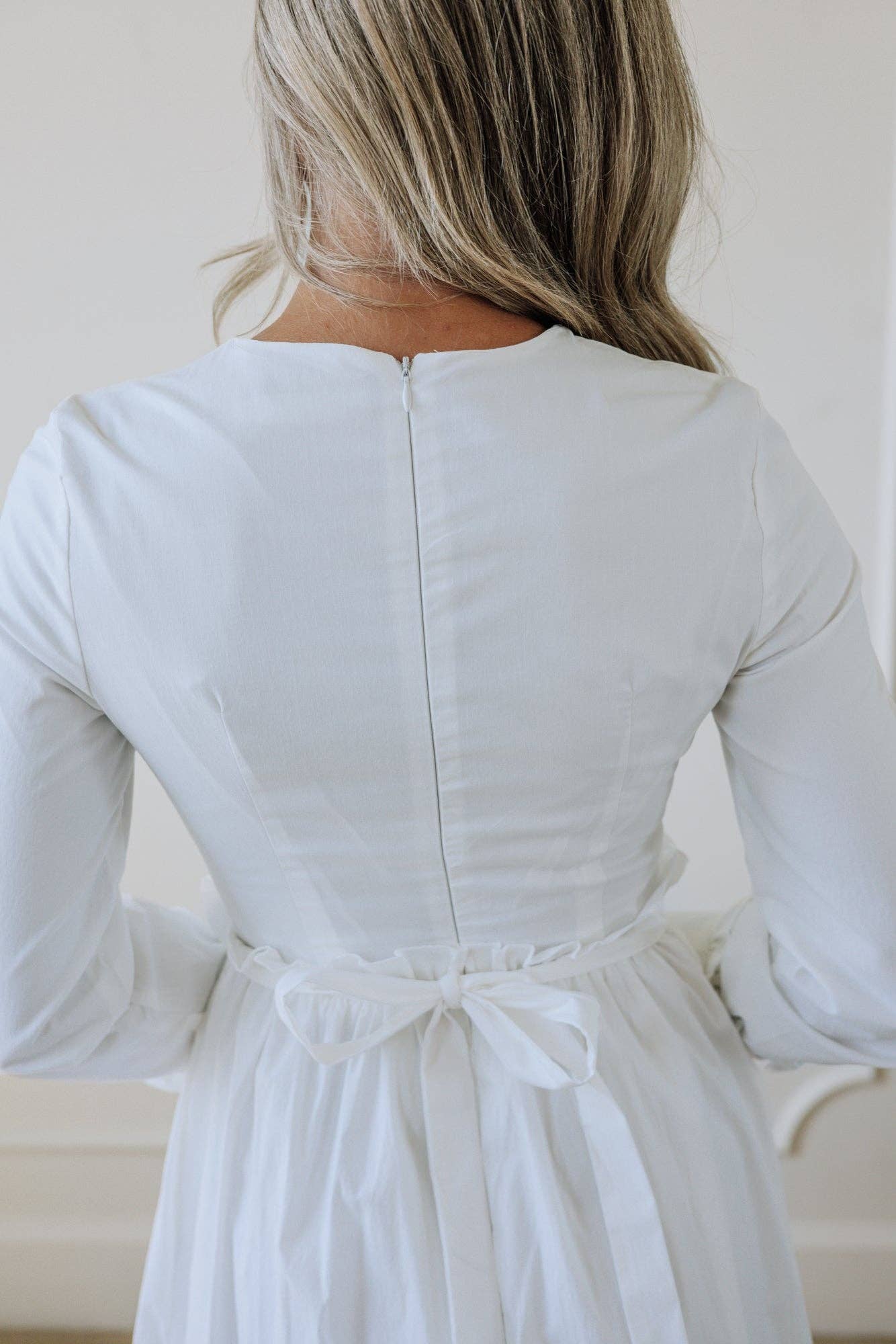 Lola White Temple Dress / Simple Wedding Dress