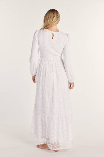 Paige White Temple Dress / Simple Wedding Dress (Petite Sizing Only Available in PXS and PS)