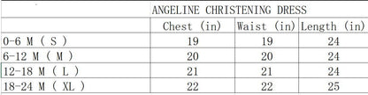Angeline Kids - Baby Infant Girls Christening Baptism Dress With Bonnet - Rosalina