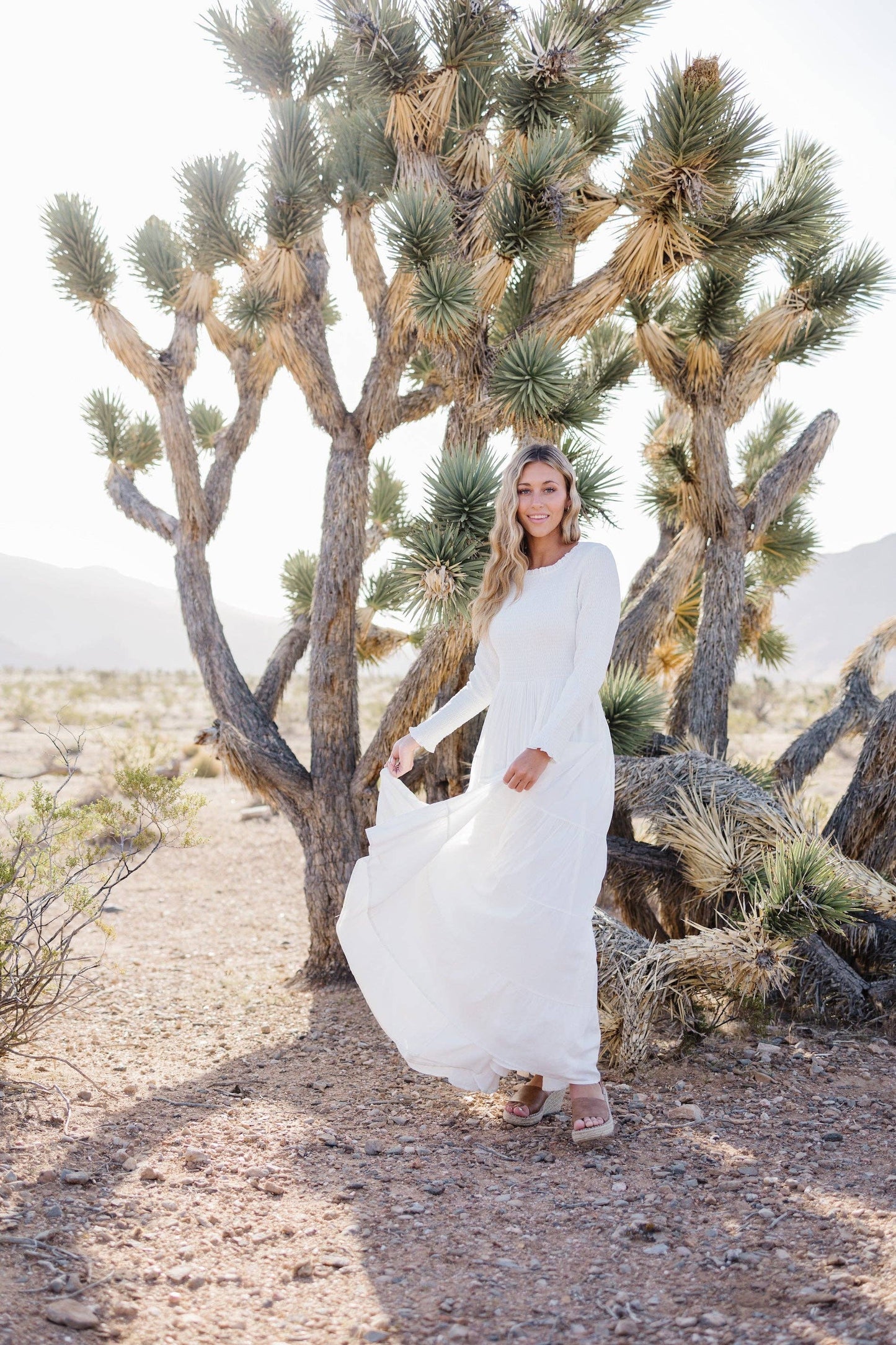 Jessie White Temple Dress / Simple Wedding Dress