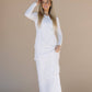 Brielle White Temple Dress / Simple Wedding Dress