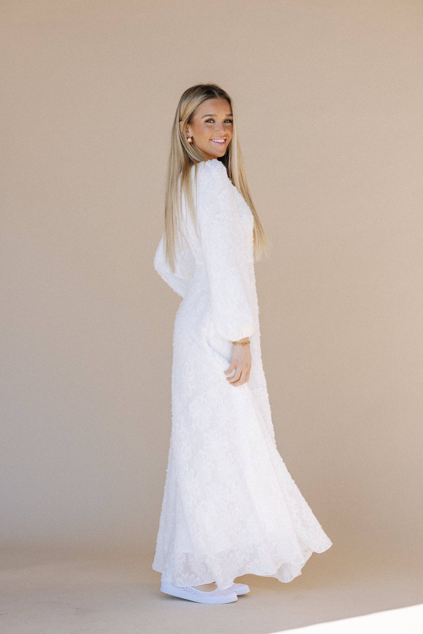 Eris White Temple Dress / Simple Wedding Dress