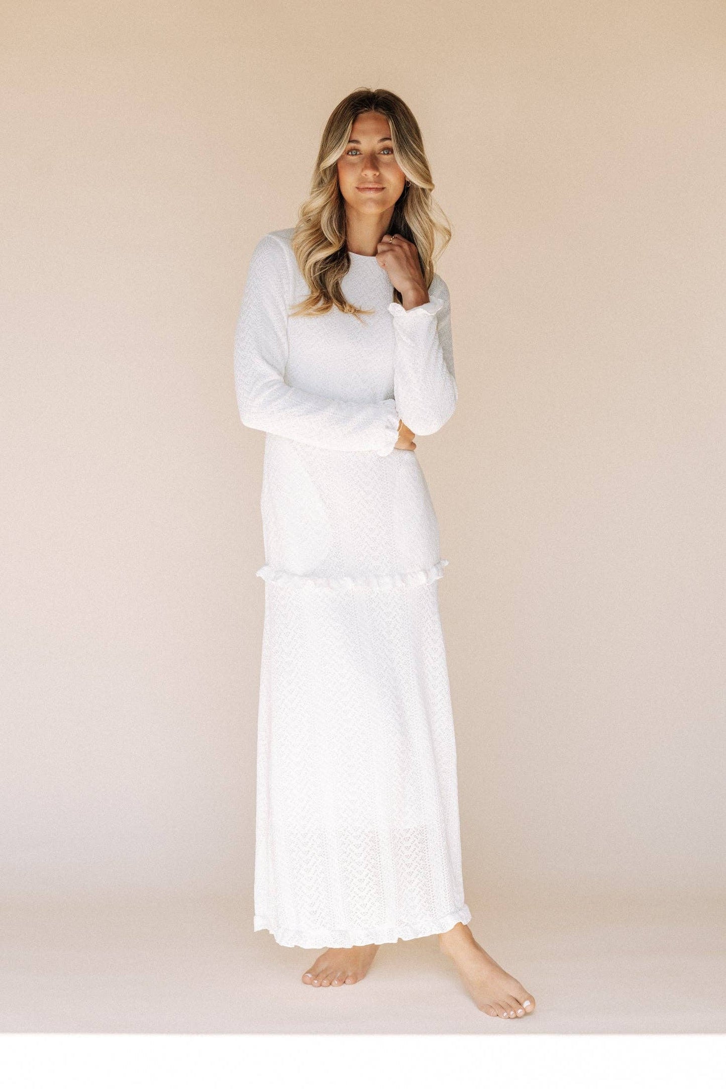 Abigail Sweater Temple Dress / Simple Wedding Dress