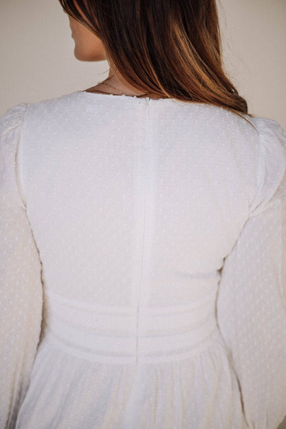Kaylee White Temple Dress / Simple Wedding Dress