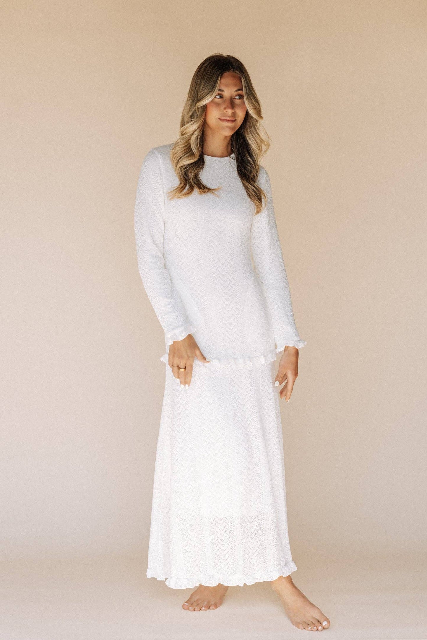 Abigail Sweater Temple Dress / Simple Wedding Dress