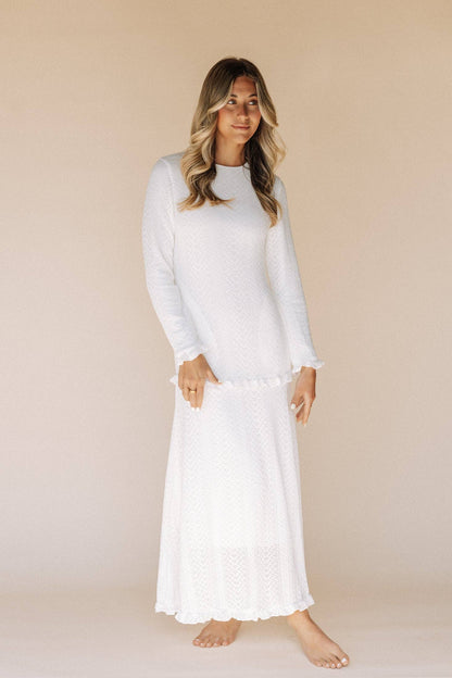 Abigail Sweater Temple Dress / Simple Wedding Dress