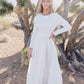 Jessie White Temple Dress / Simple Wedding Dress