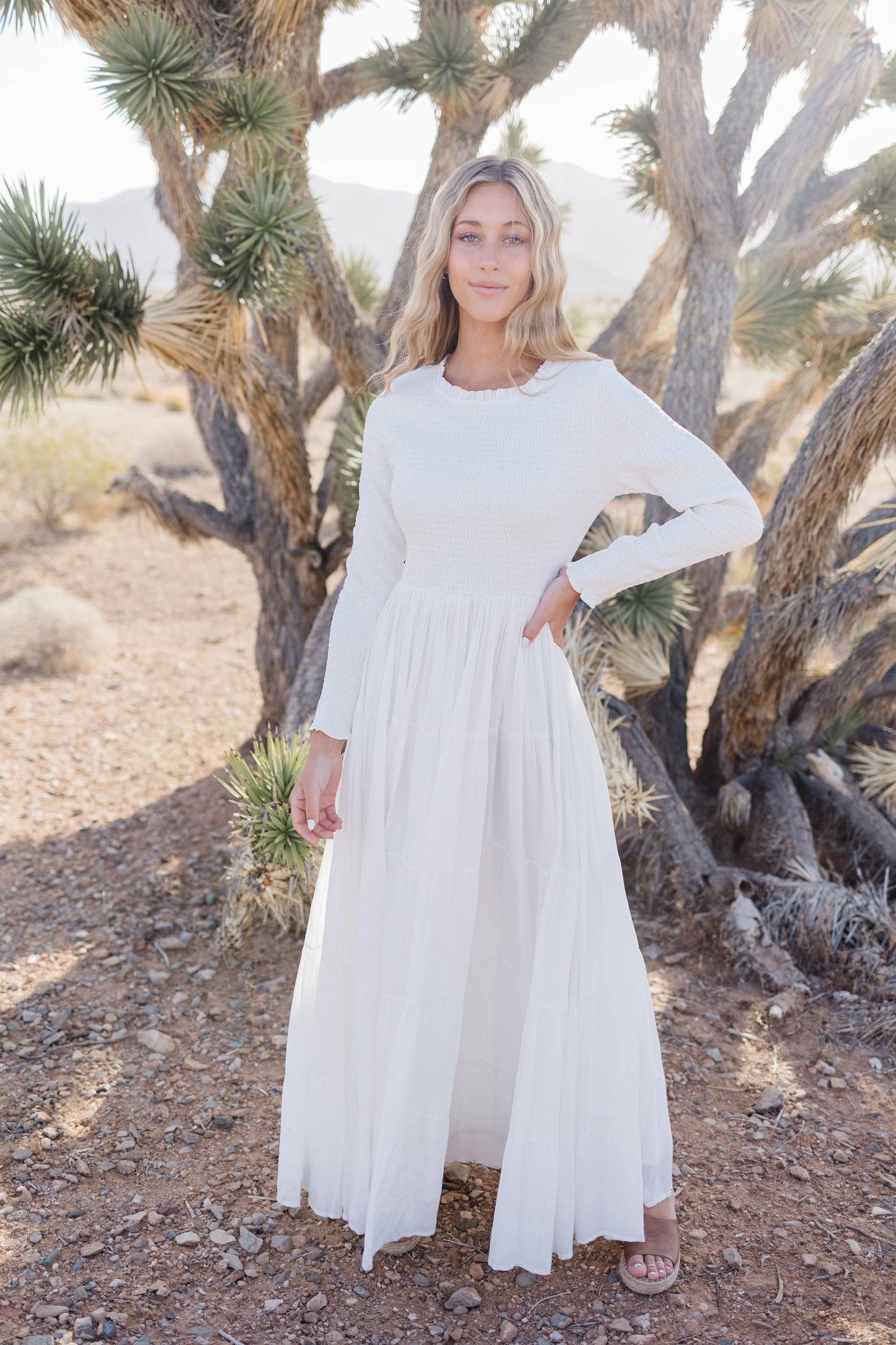 Jessie White Temple Dress / Simple Wedding Dress